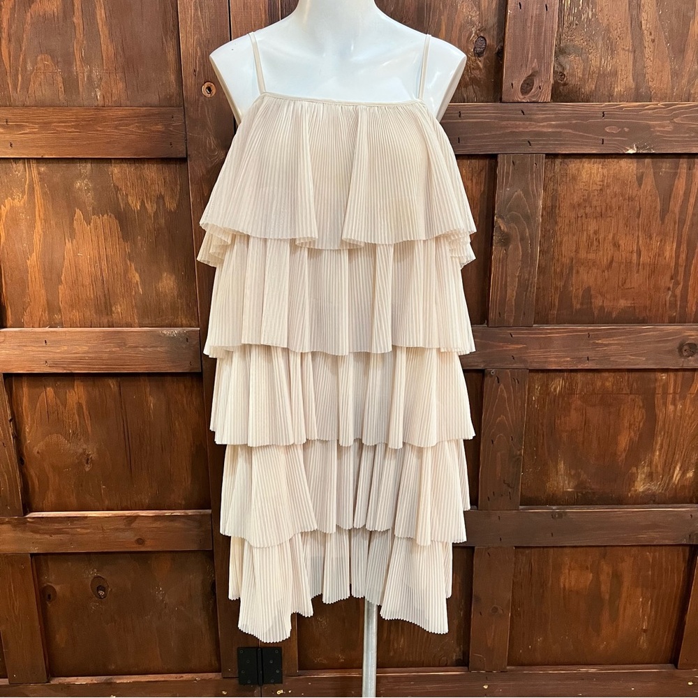 Listicle Cream Layered Kids Dress